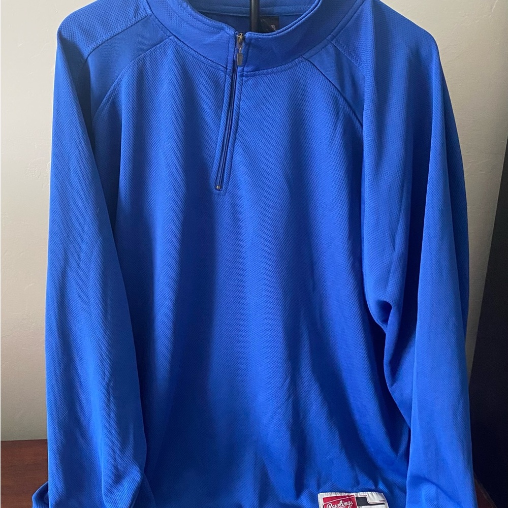 Rawlings Blue Zip-Front Athletic Pullover 3XL